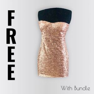 Rose Gold Sequin Bodycon Dress